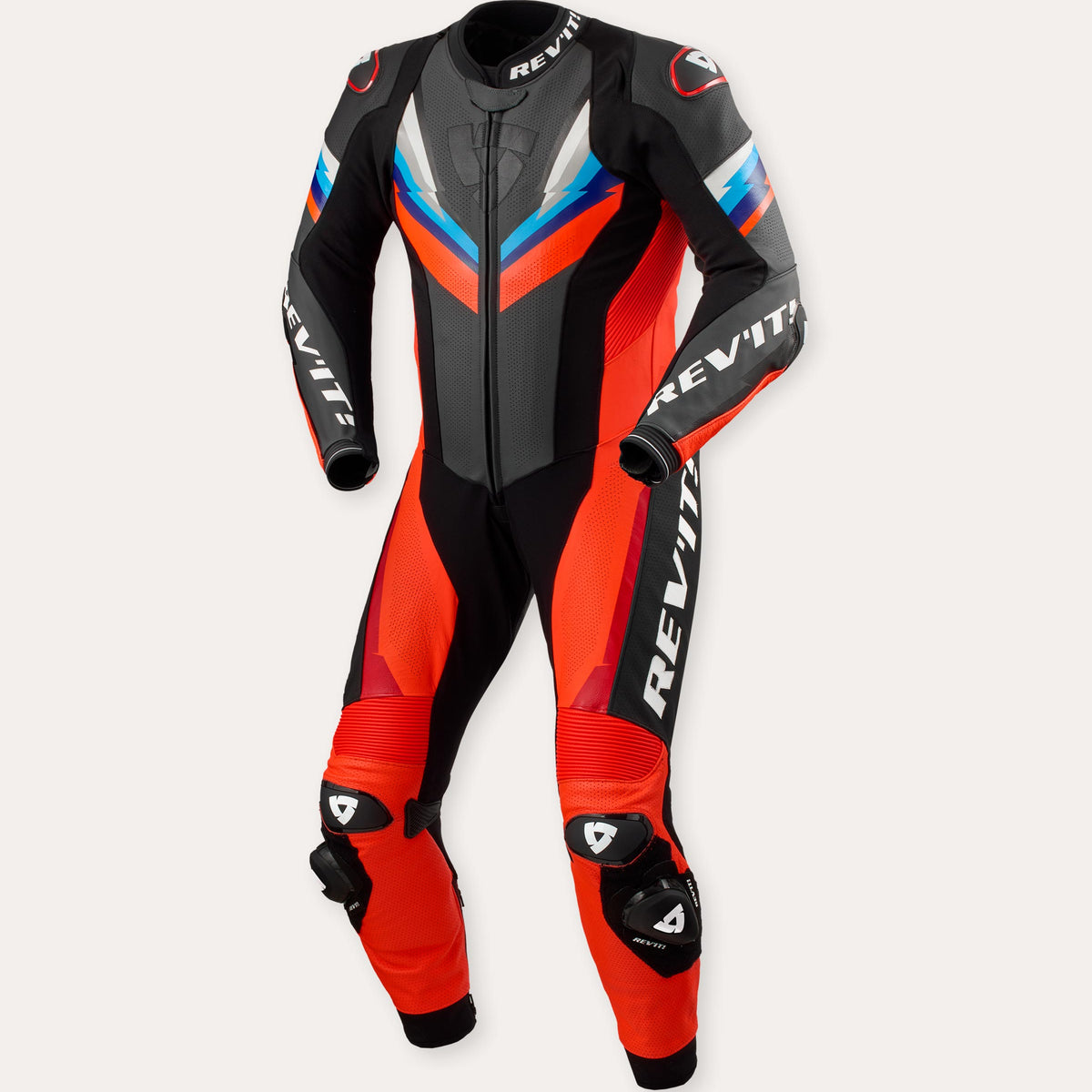 REV'IT! Quantum 3 One Piece Suit Neon Red/Black / 46