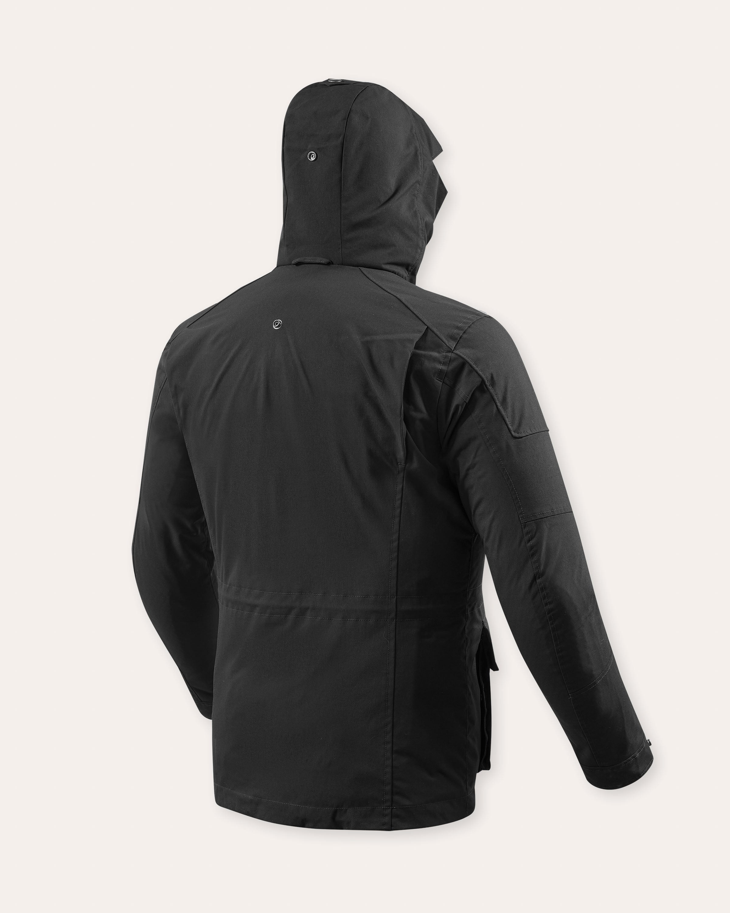 A hooded parka with a twist: The Triomphe motorcycle Jacket – REV
