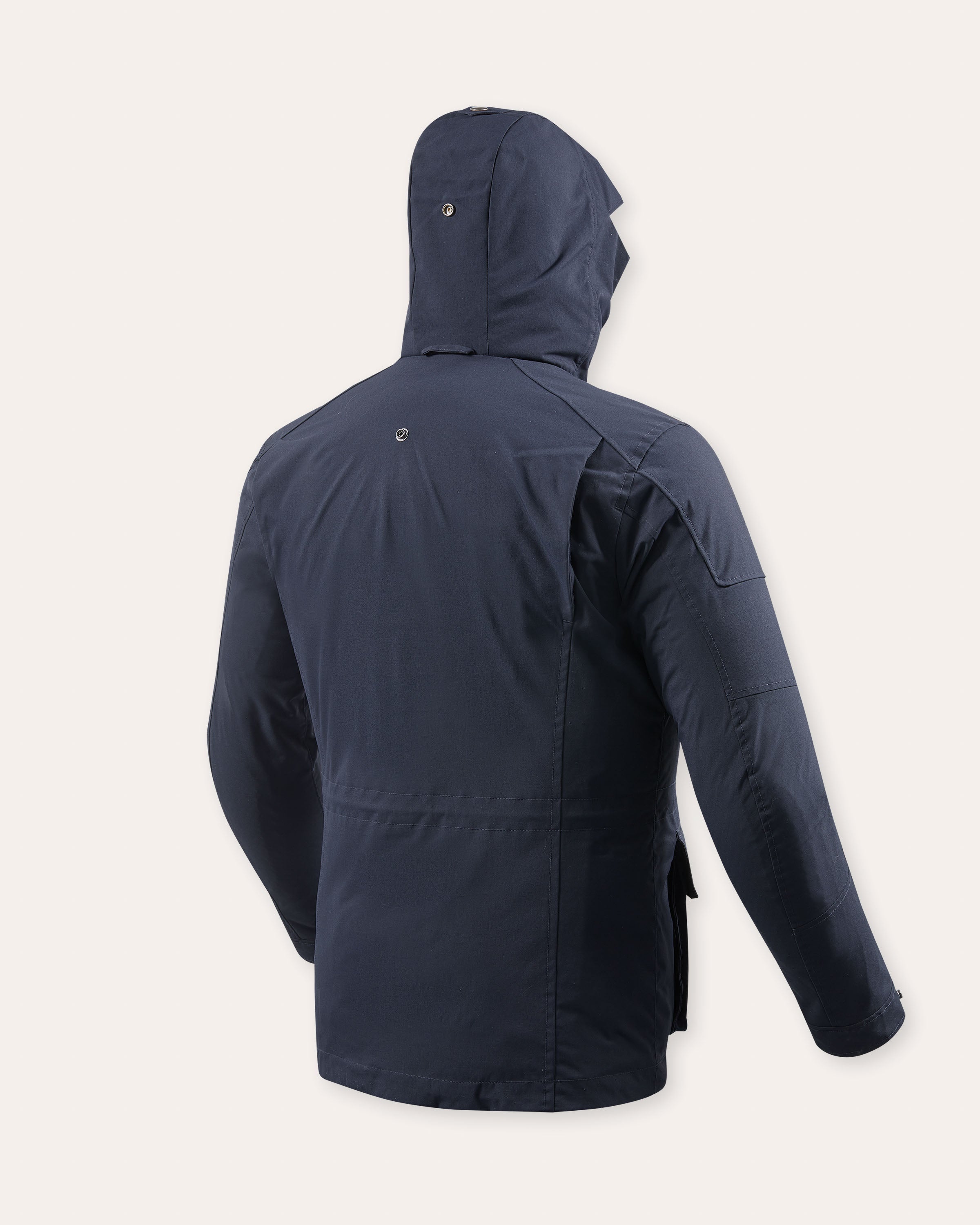 ジャケット・アウター YOKE MOTORCYCLE COAT DARK NAVY Mens Navy Leather Jacket Vintage Quilted Retro Racing Zipped Biker