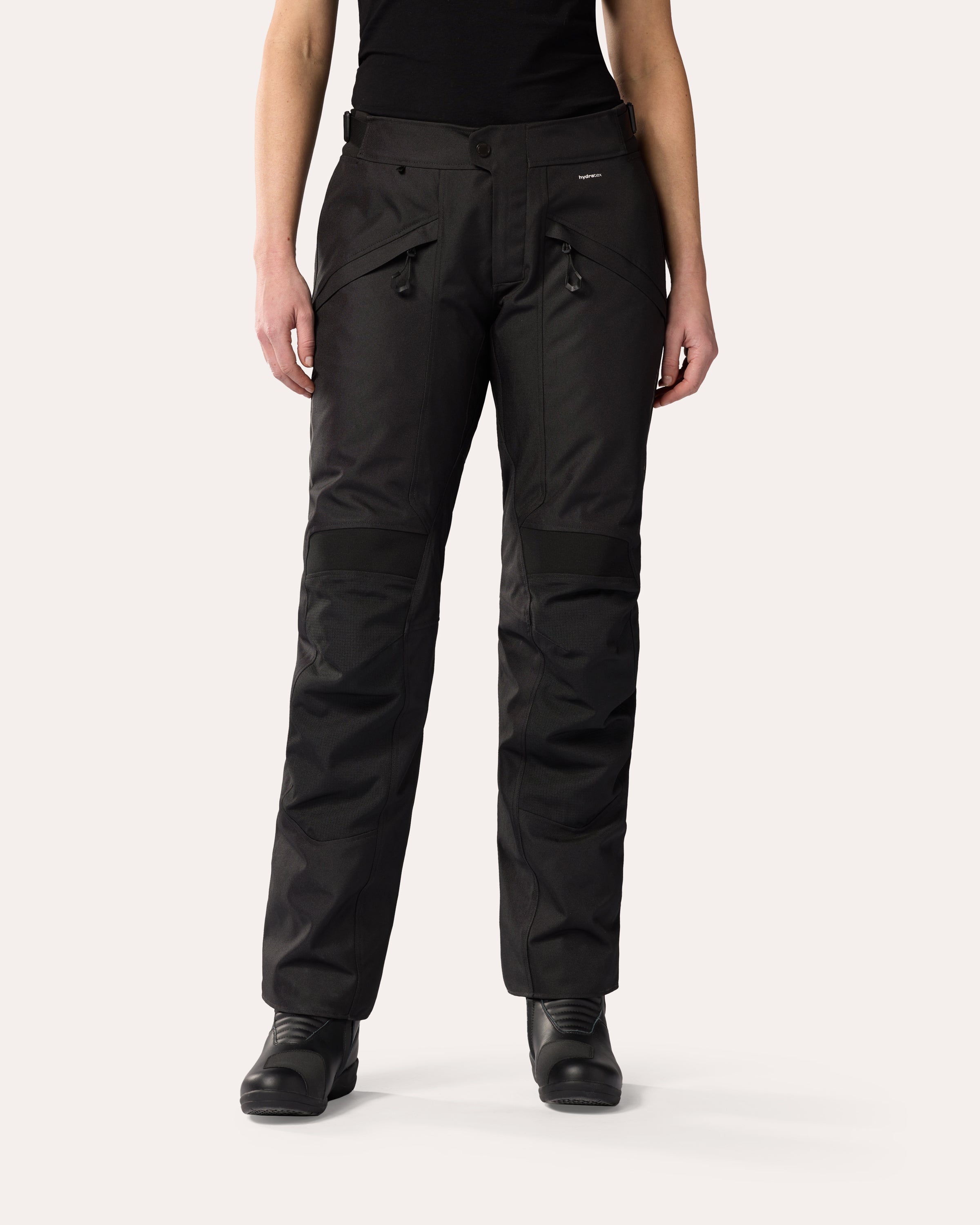 FirstGear Contour Air Women's Motorcycle Pants – Black Textile, CE Level 1 Armor, Removable Lining (Sizes 10 & 14 Available)